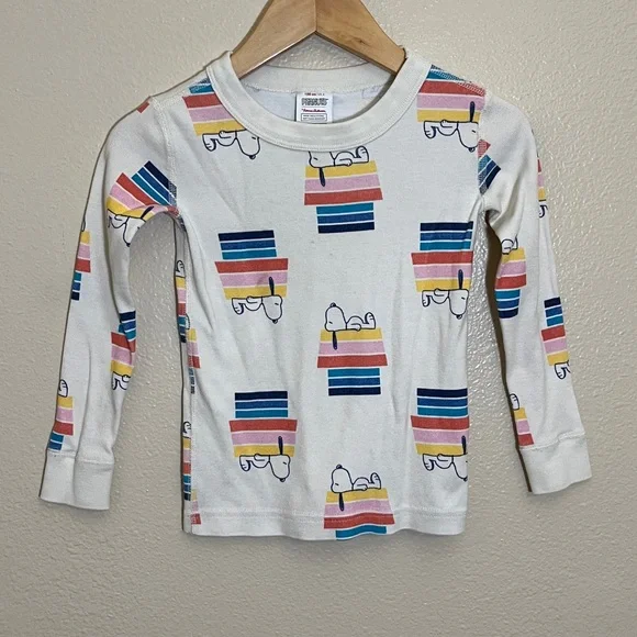 Hanna Andersson Peanuts Snoopy Organic Cotton Pajama Set - Picture 2 of 8